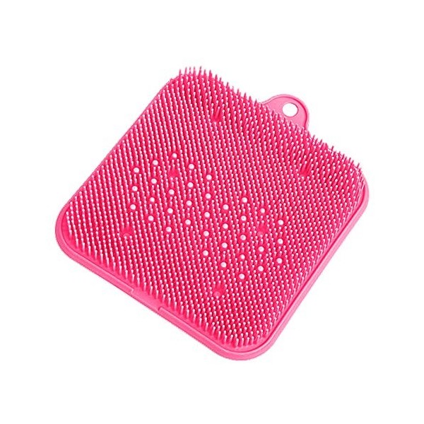 Tapis de douche antidérapant pour pieds avec ventouse - Améliore la circulation sanguine - Réduit la douleur des pieds - Rose