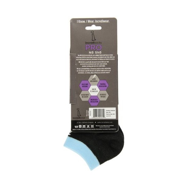 incrediwear Pro no-sho Grand Chaussettes Bleu