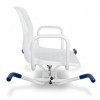 Mobiclinic, Chaise de bain, Lago, Marquage CE, Tabouret de douche pour personnes âgées ou handicapées, Siège pivotant, Barres