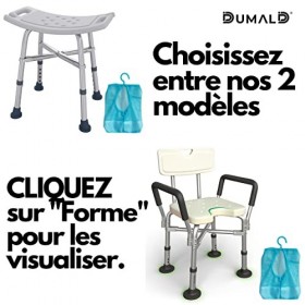 DUMALD Tabouret Douche Renforcé - Tabourets de Douche et de Bain - Chaise de Douche Tabouret de Douche - Tabouret pour Douche