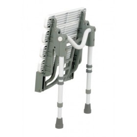 Homecraft Tooting Siège de douche, avec lattes pour le drainage, se plie, tabouret de sécurité à lattes réglable pour assises