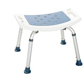 Akriva Siège de douche confortable – Hauteur réglable – Antidérapant – Stable – Confortable – Tabouret de bain – Siège de dou