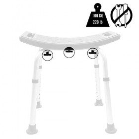 Pepe - Tabouret de Douche Médical, Siège de Douche Adulte, Chaise de Douche pour Personnes Âgées, Siège pour Douche Senior, T
