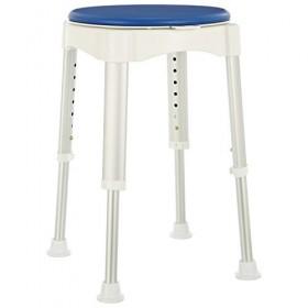 LOMOS Tabouret de Bain et de Douche avec Assise pivotante, Fonction antidérapante et SoftPad