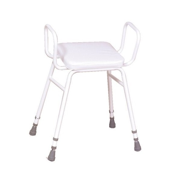NRS Healthcare Malvern Adjustable Height Perching Stool with Armrests