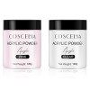 COSCELIA 2 Pots Poudre Acrylique 120g Nail Powder Ongle pour Allonger les Ongle poudre acrylique pour ongles