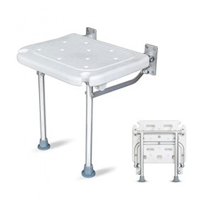 PEALOV Siège De Douche Pliant Mural,Siège De Douche avec Pieds Rabattables,Tabouret De Bain en Alliage DAluminium pour Le Ba