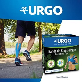 Urgo - Bande de Kinésiologie - Elastique et adhésive - Accompagne le mouvement - 5mx5cm