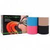 FITOP 4 Rouleaux de Bande de Kinésiologie 5cm X 5m Kinesiology Tape en Coton Assortiment de Couleurs