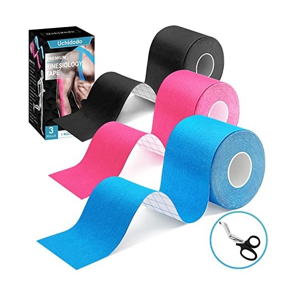 Kinesiotape,Strap Body Tape Bandes de Kinésiologie 5m x 5cm Soutien musculaire Soulager la douleur Ruban Adhésif Résistant à 