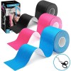 Kinesiotape,Strap Body Tape Bandes de Kinésiologie 5m x 5cm Soutien musculaire Soulager la douleur Ruban Adhésif Résistant à 