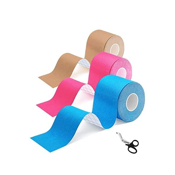 Kinesiotape,Strap Body Tape Bandes de Kinésiologie 5m x 5cm Soutien musculaire Soulager la douleur Ruban Adhésif Résistant à 