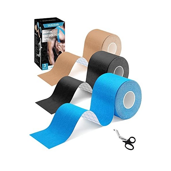 Kinesiotape,Strap Body Tape Bandes de Kinésiologie 5m x 5cm Soutien musculaire Soulager la douleur Ruban Adhésif Résistant à 