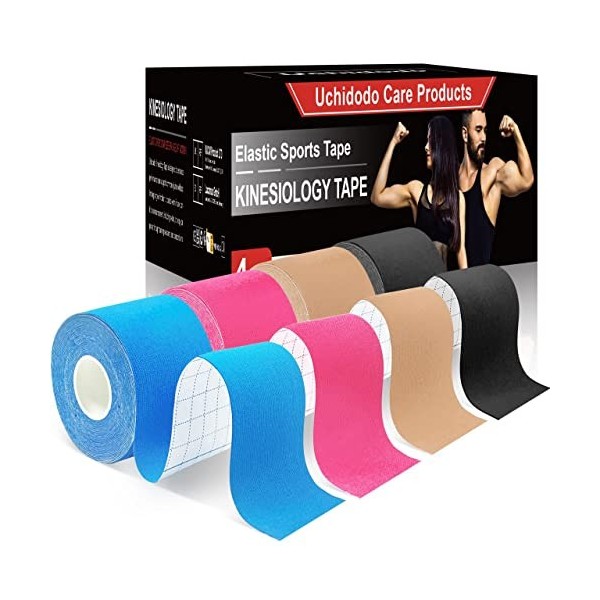 Kinesiotape,Strap Body Tape Bandes de Kinésiologie 5m x 5cm Soutien musculaire Soulager la douleur Ruban Adhésif Résistant à 