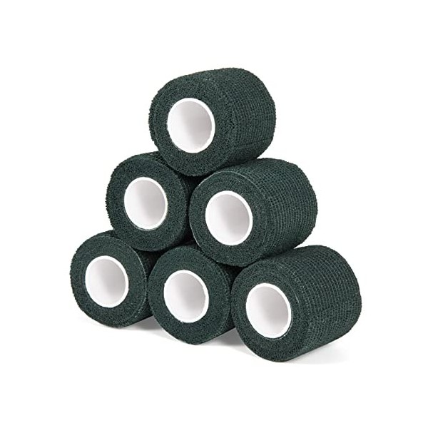 Sagafly 6 Rouleaux Bandage Autoadhésif Bande Cohesive 5cm x 450cm Cohésifs Sports Bande Elastiques Bandage Medical Vet Wrap p