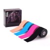 Bande Kinesiologie Tape, Lot de 4 Rouleau de 5m x 5cm, Kinesio Tape Imperméable Élastique Tape pour Sport & Physio,Kinesiolog