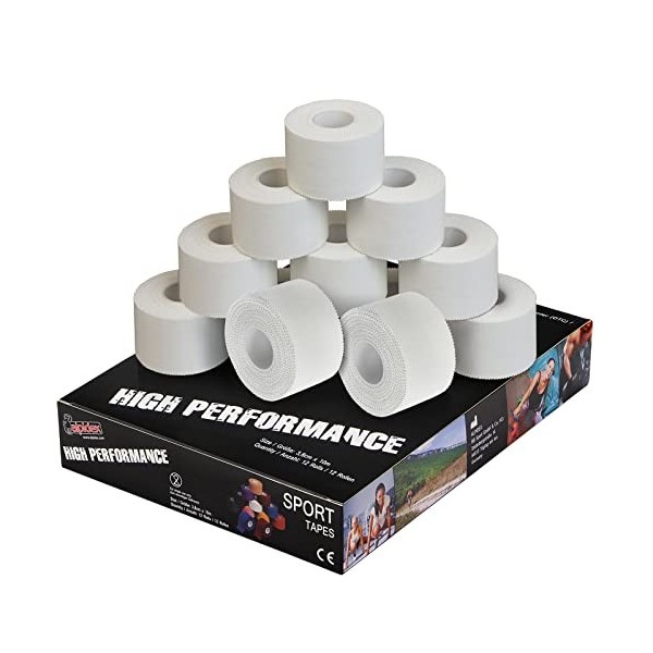 ALPIDEX 12 x Sport Tape 3,8 cm x 10 m Ruban Adhésif Sport Différente Couleurs Articulation Bandage Non Élastique Handball Foo