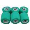 PintoMed - Bandage Cohésif - Vert - 6 Rouleaux x 5 cm x 4,5 m Autoadhésif, Sports Bande, Premiers Secours Adhésif, Vet Wrap