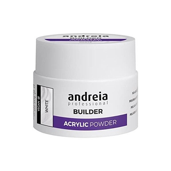 Traitement pour ongles Professional Builder Acrylic Powder Polvos Andreia Blanc 35 g 