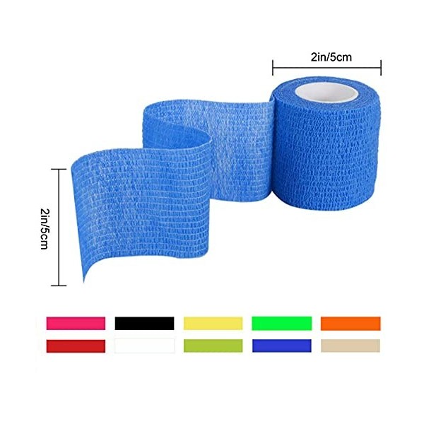 Annhao Bandage Autoadhésif Cohésifs, 10 Rouleaux Bande Cohesive Bandages Auto-adhésifs Cohésifs Bandes Adhésifs pour Les Doig