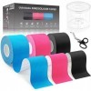 Kinesiotape,Strap Body Tape Bandes de Kinésiologie 5m x 5cm Soutien musculaire Soulager la douleur Ruban Adhésif Résistant à 