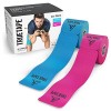 TRUETAPE® - Bande de kinésiologie prédécoupées | Kinesio Tape imperméable & élastique pour le sport | Duopack | 2x 20 bandes 