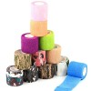 12 Pièces Bandage Autoadhésif Cohésifs, Respirant Bande Cohésive Roulent, Animaux domestiques Bandage,Élastique des Sports Ba