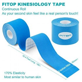 PHYTOP FITOP Bande Kinesiologie 5cm X 5m Tape Sport Bleu