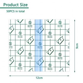50 Pièces Imperméable Patch Douche, Bandages Adhésifs Transparents Extensibles Imperméables et Respirants, Tatouées Bandage p