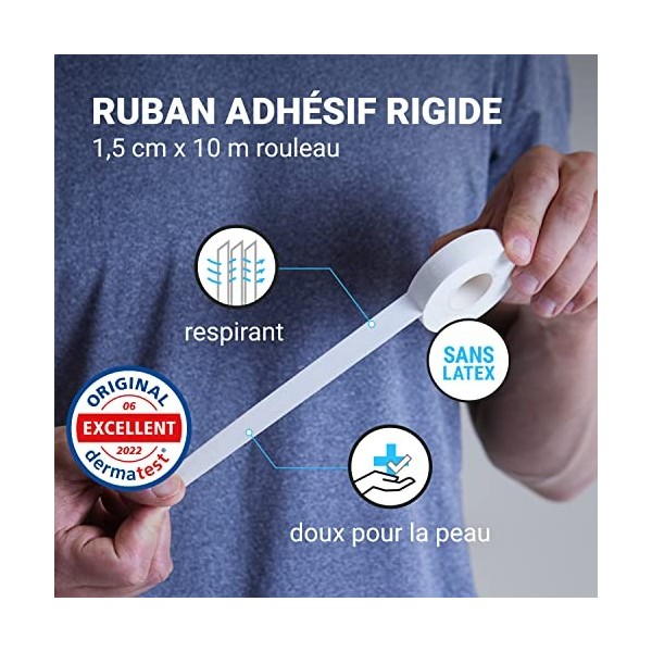 Bande de doigt I 3 rouleaux à 1,5 cm x 10m | Bande adhesive descalade I Bande de sport