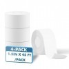 Sure Tape Lot de 4 rubans adhésifs de sport athlétiques blancs 3,8 cm x 13,7 m – Forte et facile à déchirer, sans résidu co