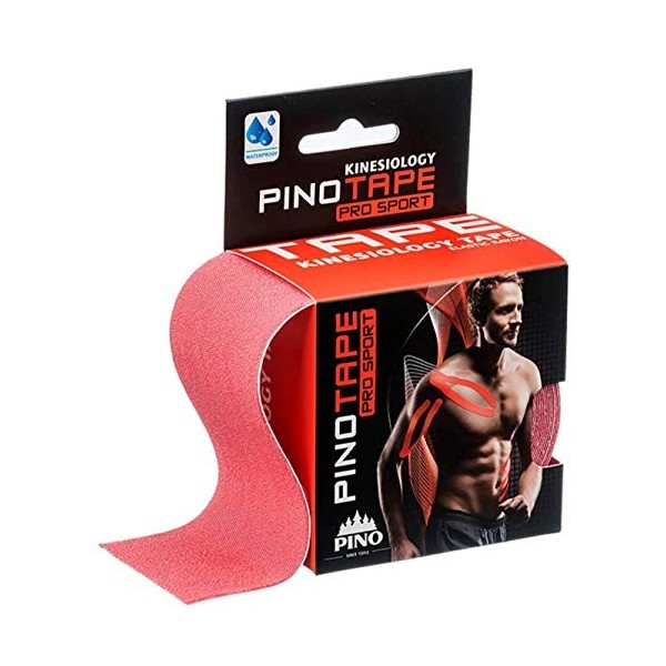 Pino 45082 Pinotape Pro Sport Bandage adhésif de kinésithérapie Rose fluo 5 cm x 5 m