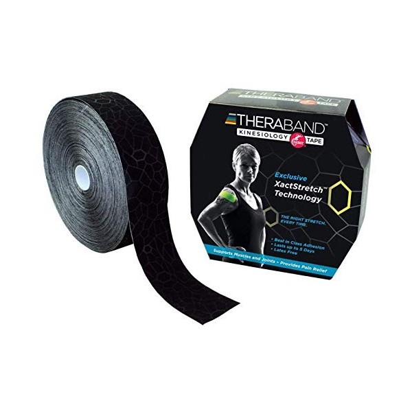 Thera-Band Kinesiology Tape XactStretch, 31,4 m x 5 cm, schwarz/grau