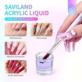 Saviland Liquide Acrylique Professionel, 120ML Monomer Acrylique Ongle Non-Jaune, Liquide Acrylique pour Ongles, Resine Ongle