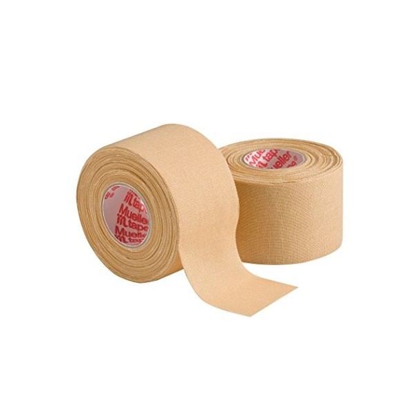 Mueller Athletic Tape, 1.5" X 10yd Roll, Scarlet, 2 pack