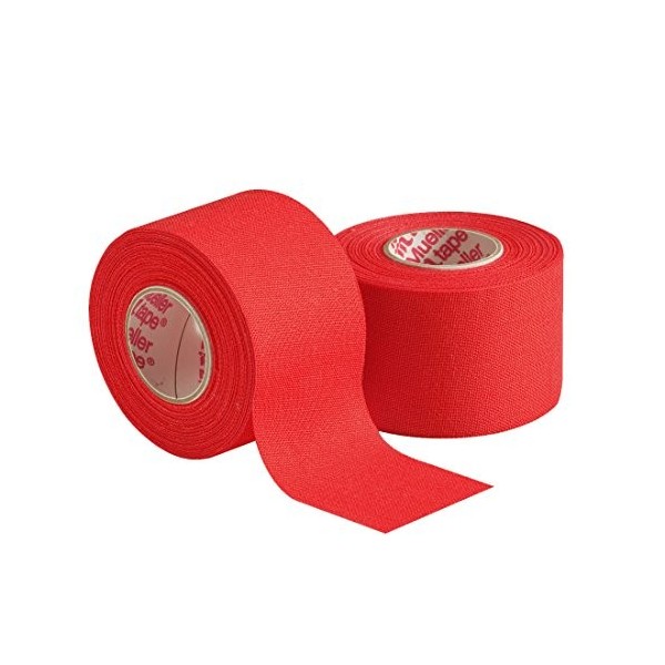 Mueller Athletic Tape, 1.5" X 10yd Roll, Scarlet, 2 pack Bandes et matériel