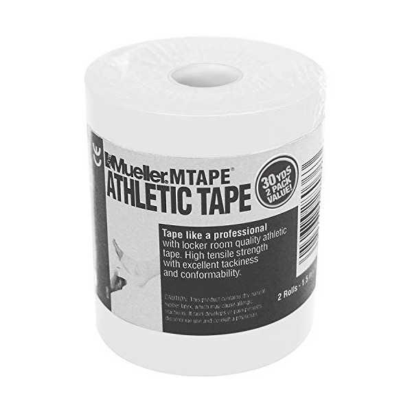 Mueller Athletic Tape, 1.5" X 10yd Roll, Scarlet, 2 pack