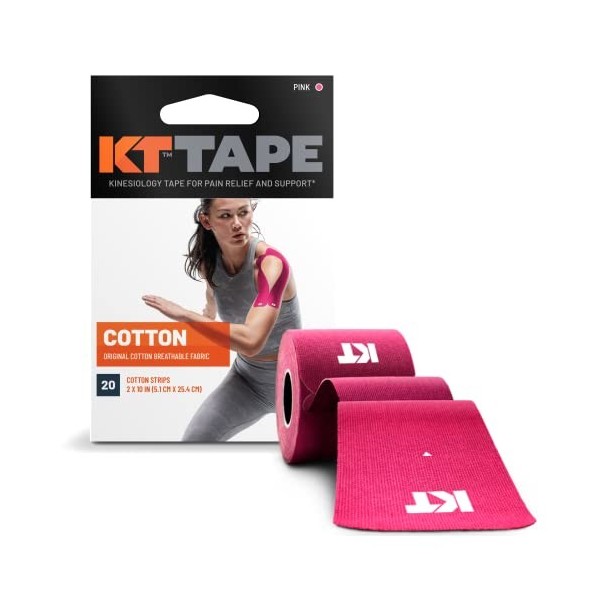 KT TAPE Orignal, Pre-couper, 20 Bandes, Cotton, Noir