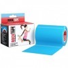 RockTape Bande kinésiologique pré-coupée rouleau de 10cm x 5cm - Bande élastique thérapeutique pour le sport - Bleu