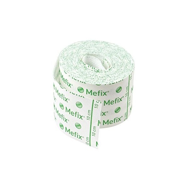 Mefix Bande de pansement auto-adhésive de 10m - faiblement adhésive - imperméable - perméable à lair - extensible et confort