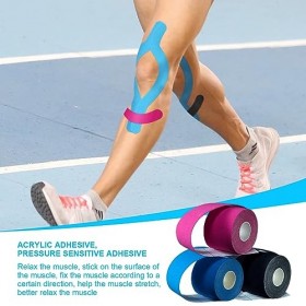 6 Rouleaux de Bande de Kinésiologie: 5 m x 5 cm Bande Adhesive Elastique Kinésiologie, Bande de Kinésiologie étanche & élasti