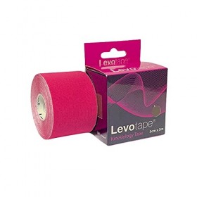 Levotape Bande de kinésiologie – 5 cm x 5 m – Hypoallergénique, étanche – Bande de kinésiologie médicale pour blessures muscu