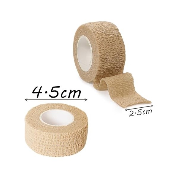 Zasvec Bandage Autoadhésif 10 Pièces Elastique Pansements Bandage Autoadhésif Cohésifs Bandes Elastique Bandage Strapping Ban