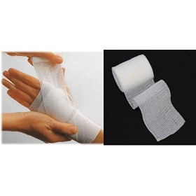 Lot de 3 ou 6 rouleaux de pansement de gaze pour premiers secours, 5 cm x 4,5 m, étirés individuellement