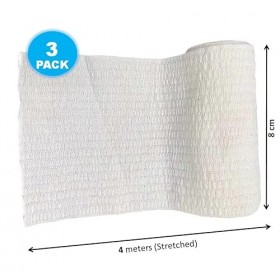 Bandage de compression élastique auto-adhérent facile à appliquer 8 cm x 4 m pour les professionnels de la santé sportive –