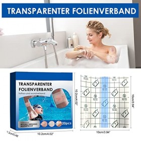 Lot de 40 bandages adhésifs transparents extensibles pour tatouage, après-vente, bandages imperméables pour plaies de douche,