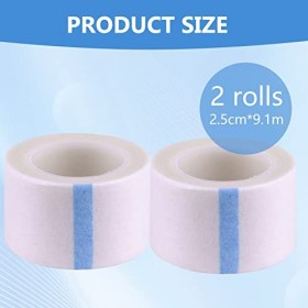 Lot de 2 rouleaux de ruban chirurgical microporeux 2,5 cm x 9,1 m blanc 