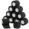 Lot de 12 rouleaux de bandage cohésif auto-adhésif 5 cm x 4,5 m pour entorse du poignet et de la cheville, gonflement, élasti