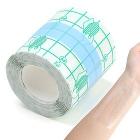 Pansements imperméables pour plaies - 5 m x 5 cm - Rouleau de film transparent pour tatouage - Soins post-soins de la seconde