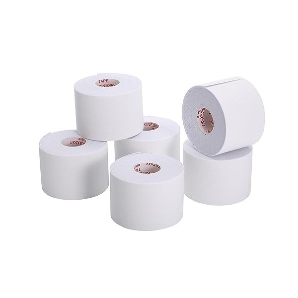 Jabtraxx Kinesio Lot de 3 rouleaux de bande de kinésiologie 5 m x 5 cm - Exemples dutilisation - Soutien musculaire - Bande 